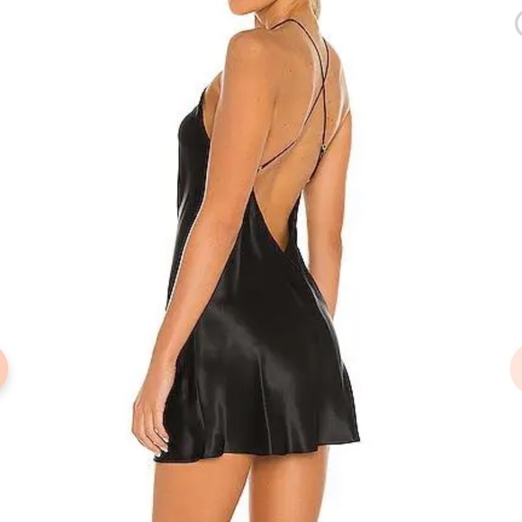 AMANDA UPRICHARD Claudia Mini Dress In Black silk - Picture 4 of 13